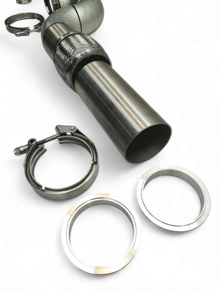 89mm Downpipe Bausatz für G42 1450 Turbolader Garrett / Pulsar 7975G
